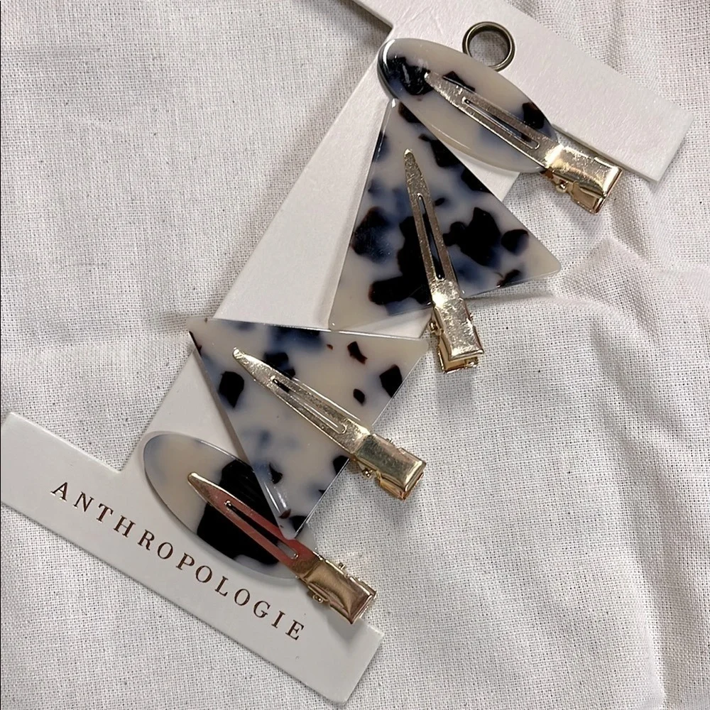 Anthropologie Tortoise Shell Hair Clips